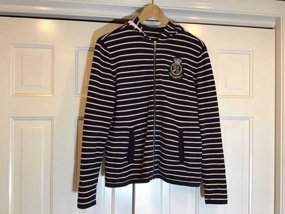 VTG Lauren Ralph Lauren Y2K Monte Carlo Full Zip Hoodie Sweater Women S Nautical